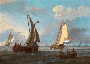 Dutch Shipping off the Low Countries, Adam Silo, ca. 1674-1772, Dutch