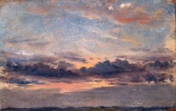 A Cloud Study, Sunset, John Constable, 1776-1837, British