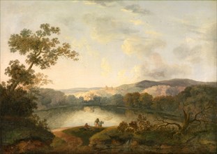 A View of a Lake with Fishermen, William Groombridge, 1748-1811, British