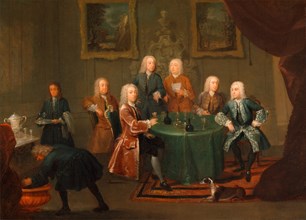 The Brothers Clarke with Other Gentlemen Taking Wine, Gawen Hamilton, ca. 1697-1737, British