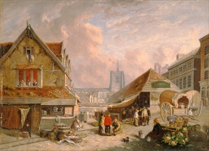 The Old Fishmarket, Norwich Signed and dated, lower right: "D. H. | 1825", David Hodgson,