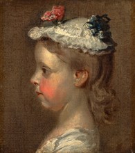 Study of a Girl's Head, Attributed to William Hogarth, 1697-1764, British