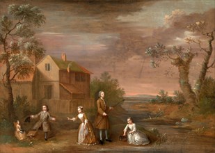 A Family Group Called 'The Stafford Family', unknown artist, 18th century, British