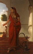 Dancing Girl An Indian Dancing Girl with a Hookah signed and dated 1772, Tilly Kettle, 1735-1786,