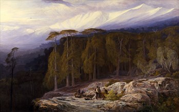 The Forest of Valdoniello, Corsica Monogrammed in lower right, Edward Lear, 1812-1888, British