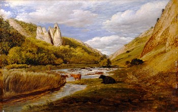 In Dovedale, John Linnell, 1792-1882, British