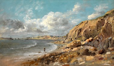 Coast Scene at Cullercoats near Whitley Bay, Attributed to John Linnell, 1792-1882, British