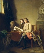 Portrait of a Man and a Boy Looking at Prints Gentleman and Boy Looking at Prints, John Hamilton