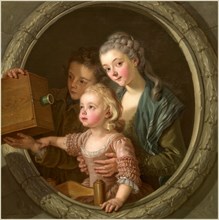 Charles Amédée Philippe Van Loo, The Camera Obscura, French, 1719-1795, 1764, oil on canvas