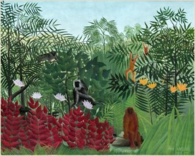 Rousseau, Tropical Forest with Monkeys