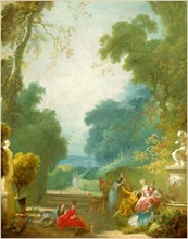 Jean-Honoré Fragonard, French (1732-1806), A Game of Hot Cockles, c. 1775-1780, oil on canvas