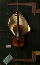 William Michael Harnett, American (1848-1892), The Old Violin, 1886, oil on canvas