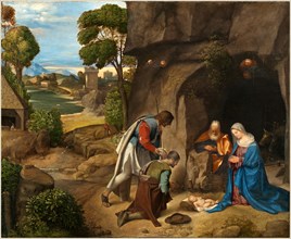 Giorgione, Italian (1477-1478-1510), The Adoration of the Shepherds, 1505-1510, oil on panel