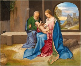 Giorgione, Italian (1477-1478-1510), The Holy Family, probably c. 1500, oil on panel transferred to