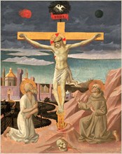 Pesellino, Italian (c. 1422-1457), The Crucifixion with Saint Jerome and Saint Francis, c.