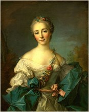 after Jean-Marc Nattier, Portrait of a Young Woman, 1750-1760, oil on canvas