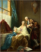 FranÃ§ois-Hubert Drouais, French (1727-1775), Family Portrait, 1756, oil on canvas