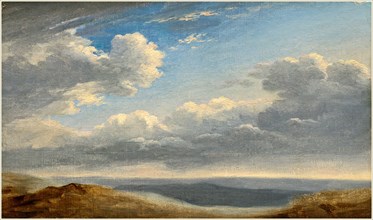 Pierre-Henri de Valenciennes, French (1750-1819), Study of Clouds over the Roman Campagna, c.
