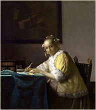 Vermeer, Jeune femme écrivant une lettre