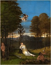 Lorenzo Lotto, Italian (c. 1480-1556-1557), Allegory of Chastity, c. 1505, oil on panel
