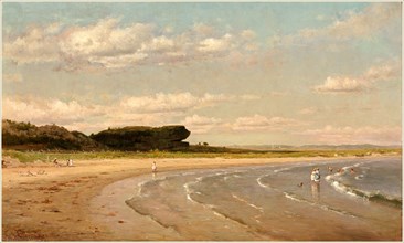 Worthington Whittredge, American (1820-1910), Second Beach, Newport, c. 1878-1880, oil on canvas