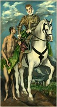 El Greco (Domenikos Theotokopoulos) (Greek, 1541-1614), Saint Martin and the Beggar, 1597-1599, oil
