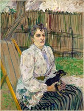 Henri de Toulouse-Lautrec, French (1864-1901), Lady with a Dog, 1891, oil on cardboard