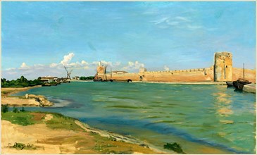 Frédéric Bazille, French (1841-1870), The Ramparts at Aigues-Mortes, 1867, oil on canvas