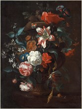 Philip van Kouwenbergh, Dutch (1671-1729), Flowers in a Vase, c. 1700, oil on canvas