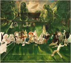 George Bellows, Tennis Tournament, American, 1882-1925, 1920, oil on canvas