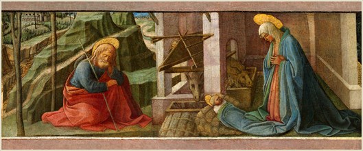 Fra Filippo Lippi and Workshop, Italian (c. 1406-1469), The Nativity, probably c. 1445, oil and