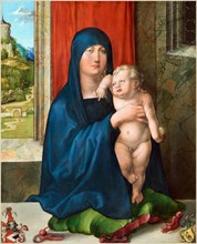 Albrecht DÃ¼rer, German (1471-1528), Madonna and Child [obverse], c. 1496-1499, oil on panel