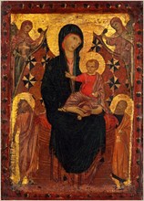 Attributed to Cimabue, Italian (mentioned 1272-active 1302), Madonna and Child with Saint John the