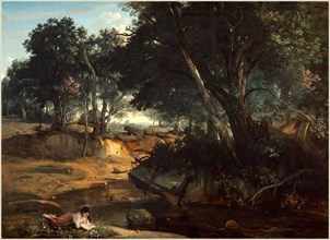 Jean-Baptiste-Camille Corot, French (1796-1875), Forest of Fontainebleau, 1834, oil on canvas