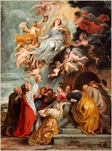 Studio of Sir Peter Paul Rubens, The Assumption of the Virgin, probably mid 1620s, oil on panel