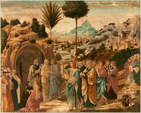 Benozzo Gozzoli, The Raising of Lazarus, Italian, c. 1421-1497, mid 1490s, oil (?) on canvas
