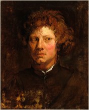 Sir Anthony van Dyck, Head of a Young Man, Flemish, 1599-1641, c. 1617-1618, oil on paper on panel