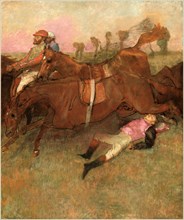 Edgar Degas, French (1834-1917), Scene from the Steeplechase: The Fallen Jockey, 1866, reworked