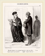 Honoré Daumier, Mon cher monsieur... impossible de plaider votre affaire, French, 1808-1879, 1846,