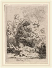 Rembrandt van Rijn, The Pancake Woman, Dutch, 1606-1669, 1635, etching