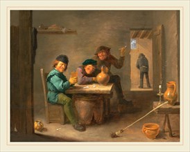 David Teniers the Younger, Peasants in a Tavern, Flemish, 1610-1690, c. 1633, oil on panel