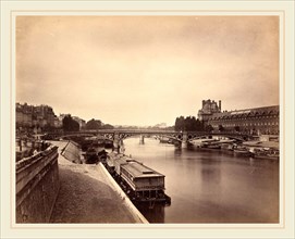 Gustave Le Gray, The Pont du Carrousel, Paris: View to the West from the Pont des Arts, French,