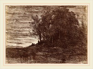 Jean-Baptiste-Camille Corot, The Hermit's Woods, or the Banks of Lake TrasimÃ¨ne (Le Bois de