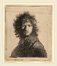 Rembrandt van Rijn, Self-Portrait, Frowning, Dutch, 1606-1669, 1630, etching