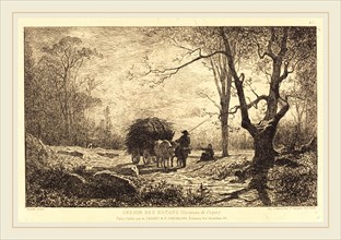 Adolphe Appian, French (1818-1898), Chemin des Roches, etching