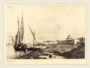 Adolphe Appian, French (1818-1898), Port of San Remo, 1878, etching in black