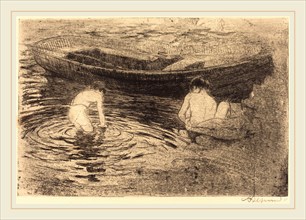 Albert Besnard, French (1849-1934), Bathing at Talloires (La baignade Ã  Talloires), 1888, etching