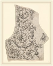 Etienne Delaune, The Backplate of a Suit of Parade Armor, French, 1518-1519-1583, c. 1557, pen and