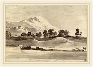 Jean-Jacques de Boissieu, Mount Cairo from across the Melfa River, French, 1736-1810, c. 1765-1766,