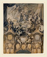 Johann Evangelist Holzer, German (1709-1740), The Arts and Powers Pay Homage to Emperor Charles VI,